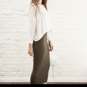 Mimu maxi skirt .skirt leggings in green